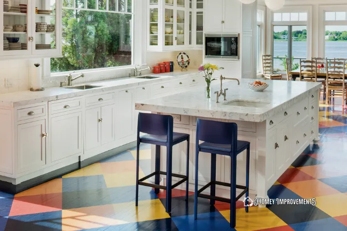 Multicolored Kitchen Floor