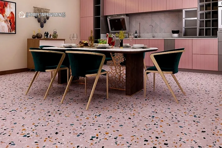 Terrazoo Style Never Goes Untrendy of Kitchen Floor