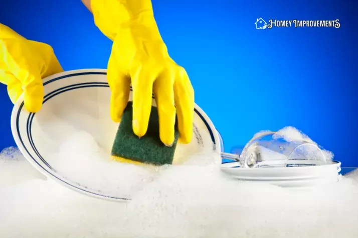 dishwashing soap in water