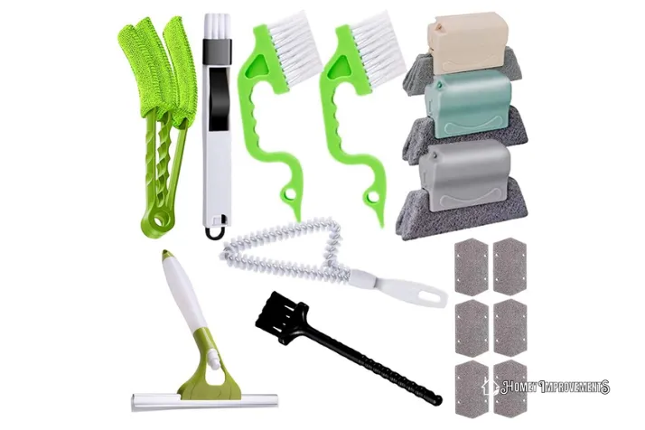 window track and sill brush cleaning set