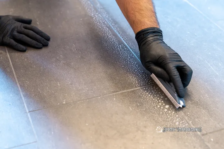 Cleaning Stubborn Stain on Tile Using Baking Soda and Hydrogen Peroxide