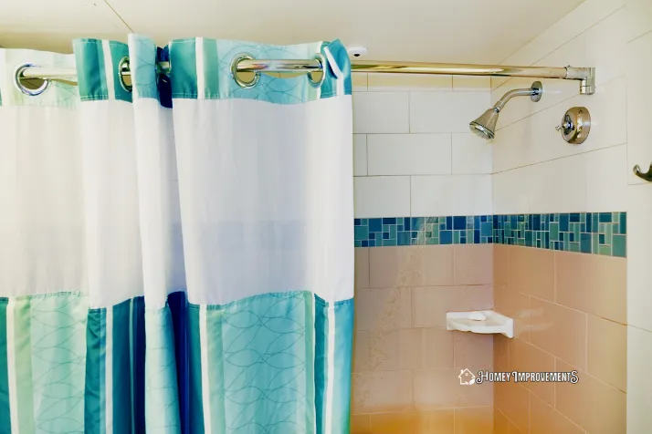 Determine Where the Rod Will Go for shower curtain