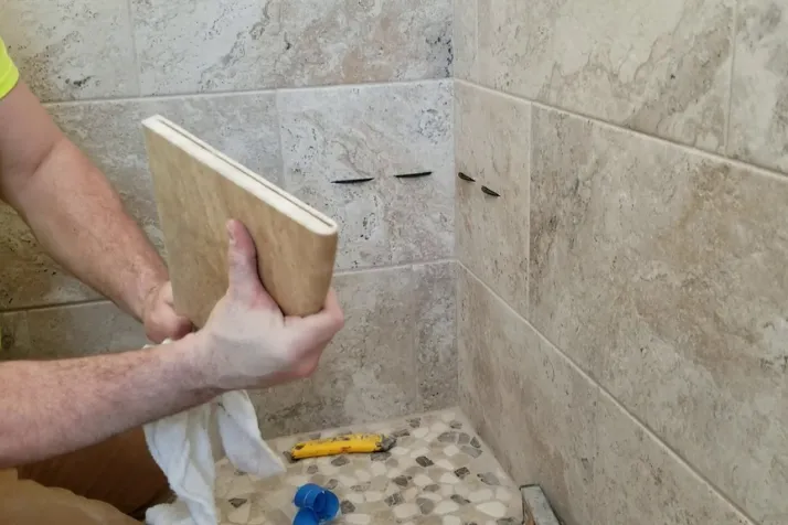 Installing Shower Shelves During Tile Installation