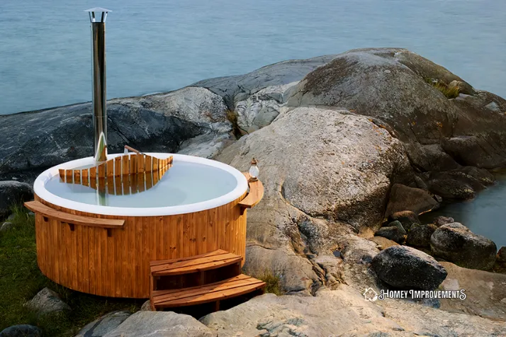 Ocean Wood Fired Hot Tub