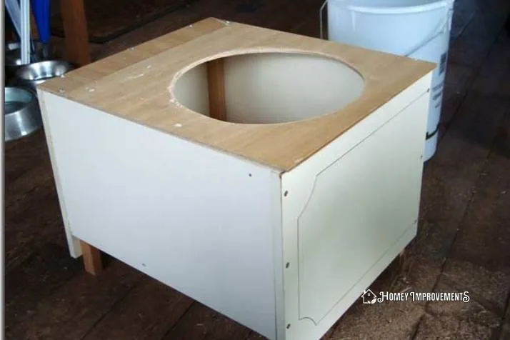 bucket compost toilet holes